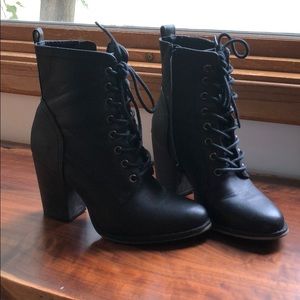 Black Lace Up Boots